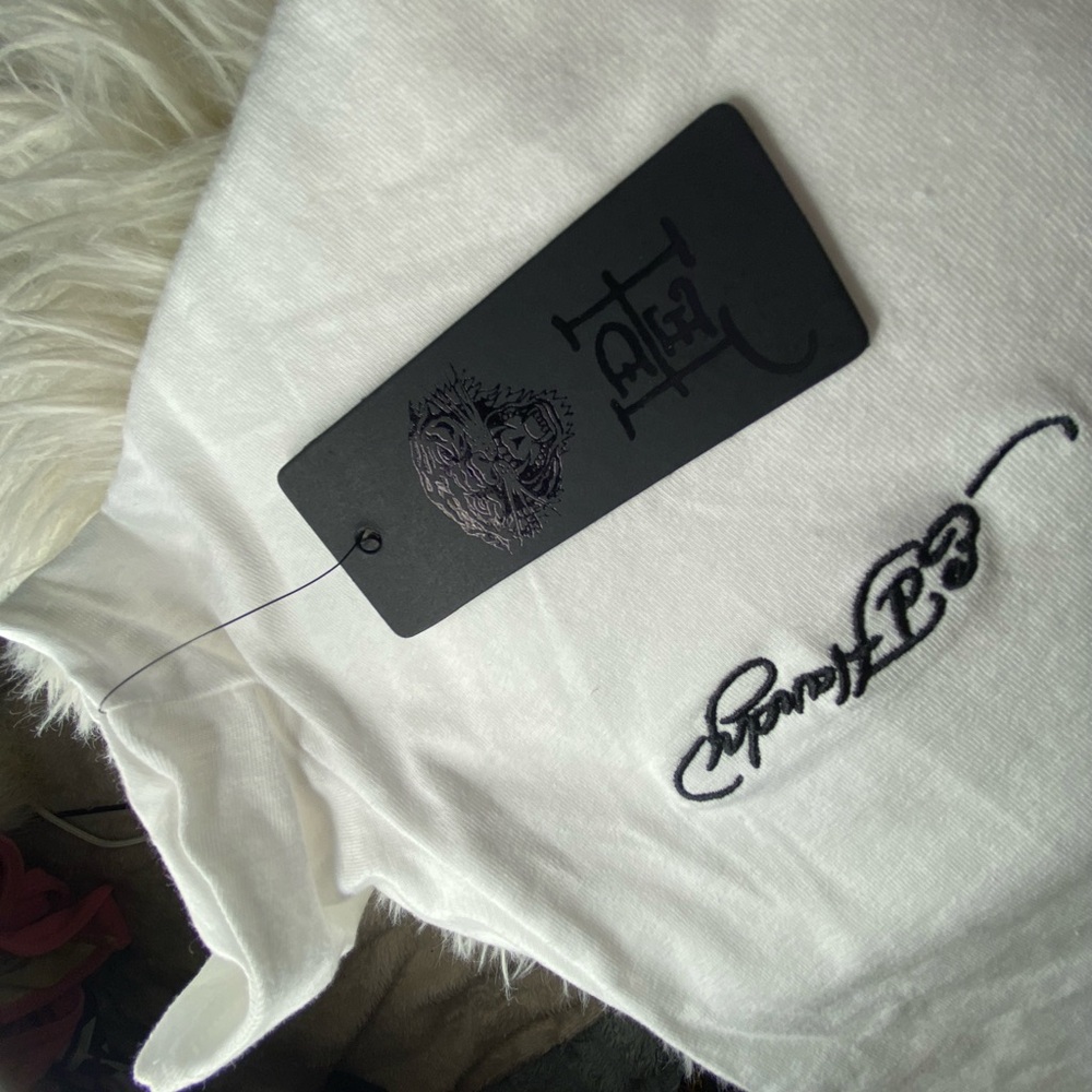White Tee with Artistic Graphic
